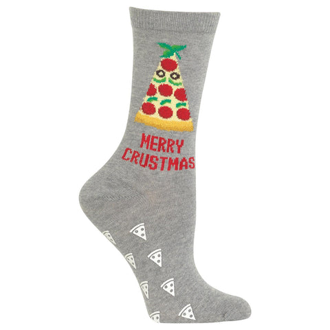 Hot Sox Womens Merry Crustmas Crew Socks