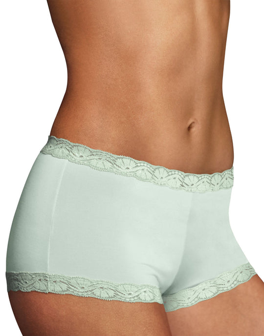 Maidenform Women`s Microfiber and Lace Boyshort