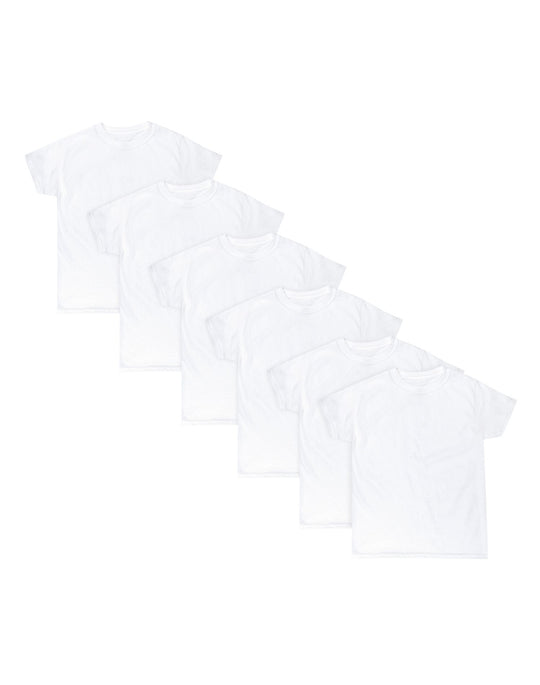 Hanes Boys EcoSmart Crewneck Undershirt 6-Pack
