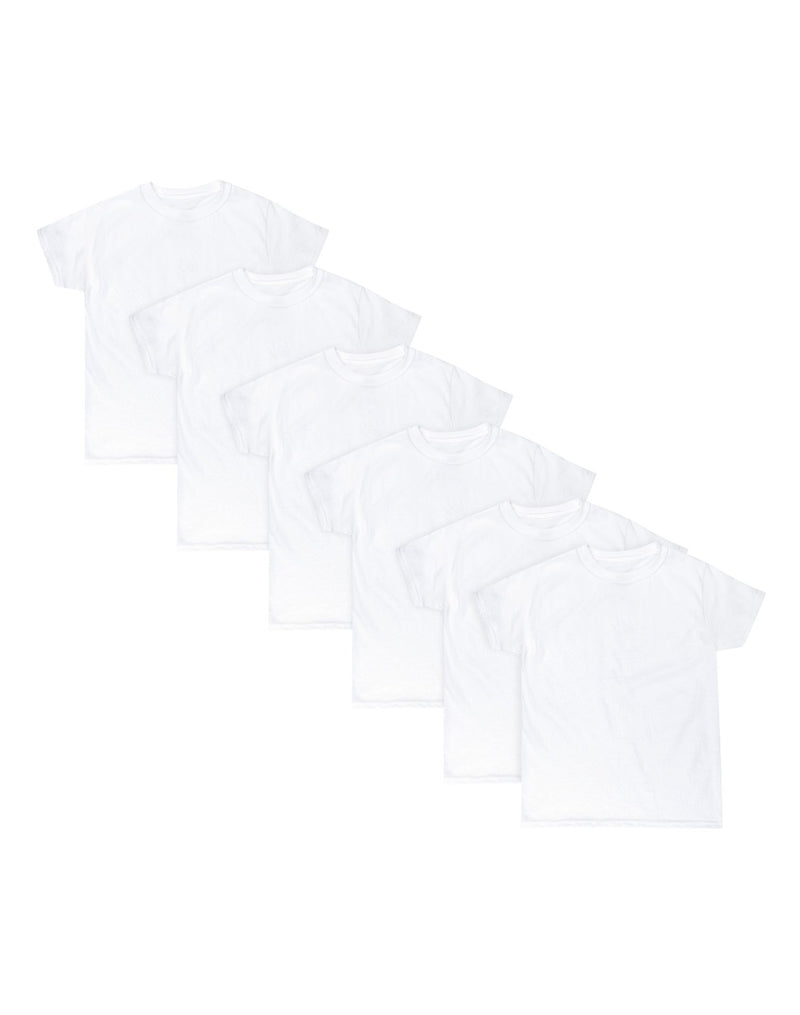 Hanes Boys EcoSmart Crewneck Undershirt 6-Pack