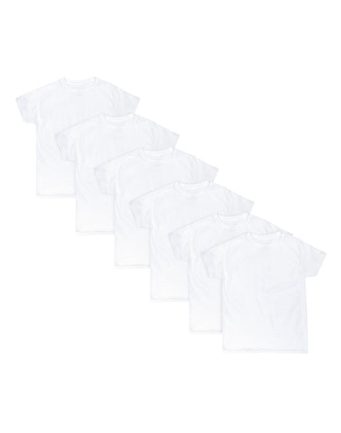 Hanes Boys EcoSmart Crewneck Undershirt 6-Pack