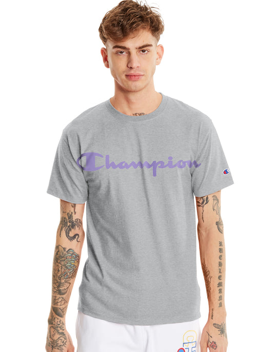 Champion Mens Classic Short-Sleeve Jersey Tee, XL, White