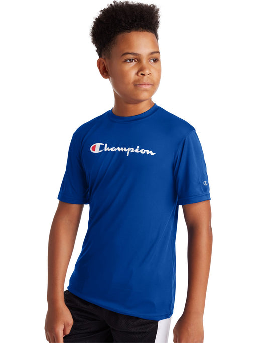 Champion Youth Double Dry Logo Tee