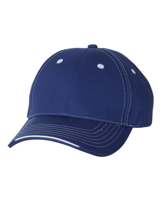 Sportsman Tri-Color Cap, One Size, White/Black