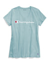 Champion Womens Plus Jersey V-Neck Graphic Tee