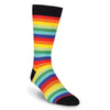 K. Bell Mens Rainbow Stripes Crew Socks