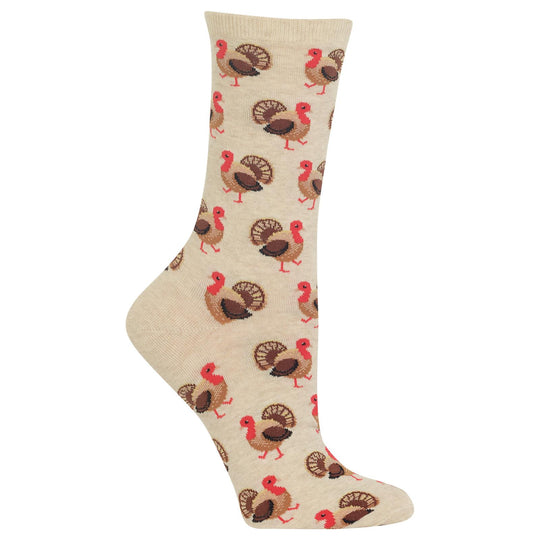 Hot Sox Womens Turkey Crew Socks