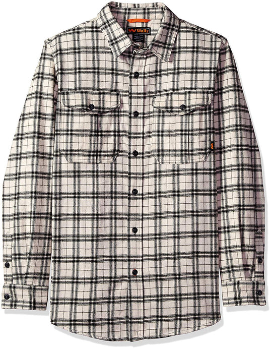 Walls Mens Long Sleeve Heavy Weight Brushed Flannel Shirt