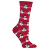 Hot Sox Womens Snowmen Crew Socks