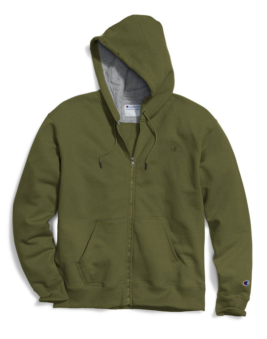 Champion Men`s Powerblend Fleece Full Zip Jacket