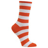 Hot Sox Womens College Rugby Stripe Crew Socks