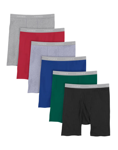 Hanes Men's Tagless® Boxer Briefs, 6-Pack