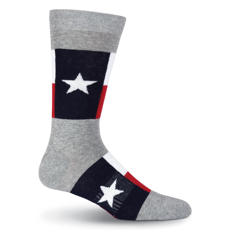 K. Bell Mens Texas Flag Crew Socks