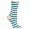 Hot Sox Womens St James Striped Crew Socks