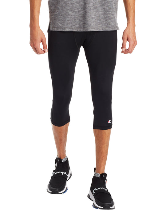 Champion Mens Compression 3/4 Tights, L, White