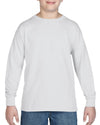 Gildan Youth Heavy Cotton Long Sleeve T-Shirt, M, White