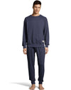 Hanes Mens 1901 Heritage Raglan Crew Top and Jogger Pant Lounge Set