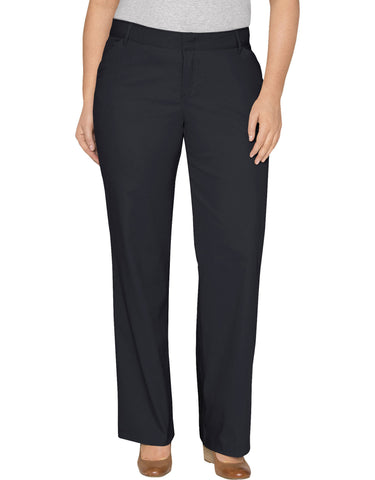 Dickies Womens Plus Size Relaxed Fit Straight Leg Stretch Twill Pant
