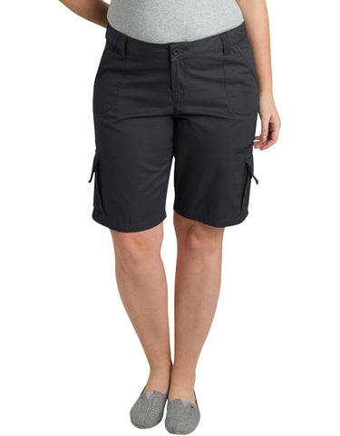 Dickies Womens Plus Size 10" Relaxed Fit Cotton Cargo Shorts