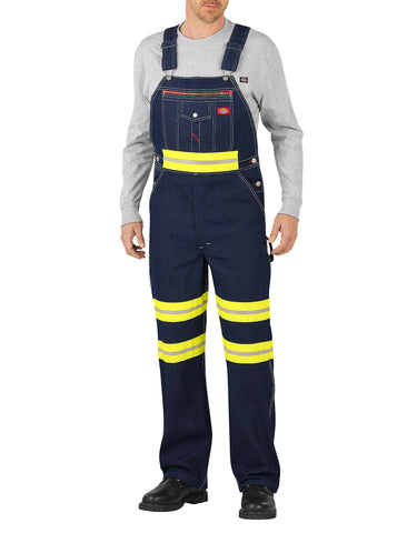 Dickies Mens Enhanced Visibility Denim Bib Overalls