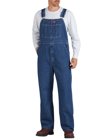 Dickies Mens Stonewashed Indigo Bib Overalls