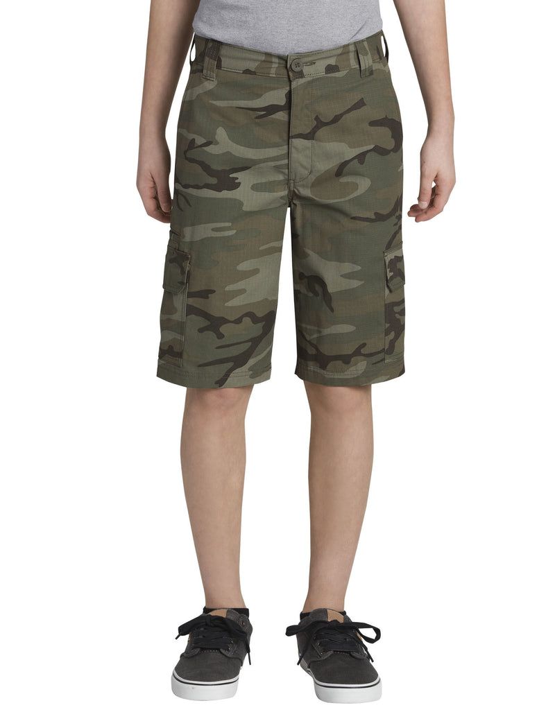 Dickies Boys Relaxed Fit Camo Ripstop Cargo Shorts, 8-18
