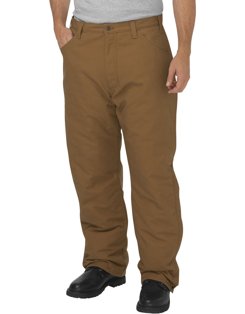 Dickies Mens Flame-Resistant Relaxed Fit Straight Leg Insulated Duck Pants