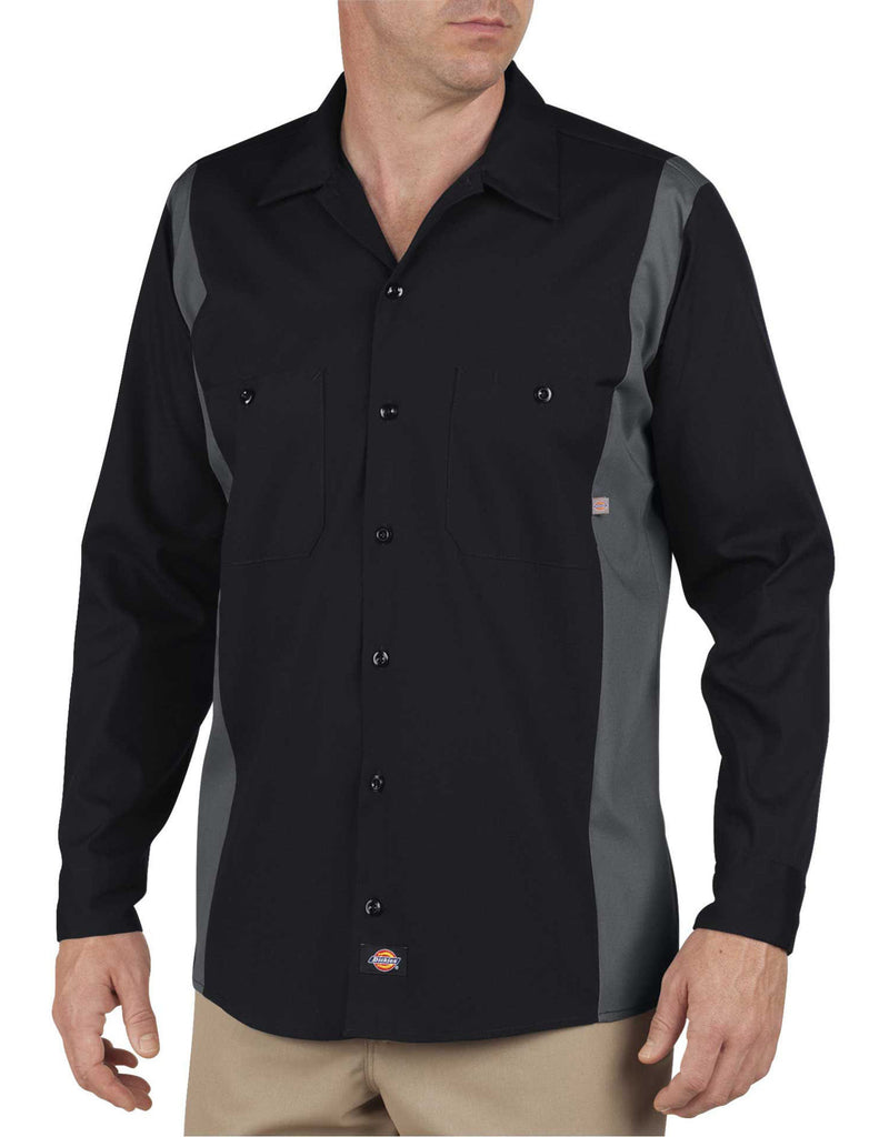 Dickies Mens Industrial Color Block Long Sleeve Shirt