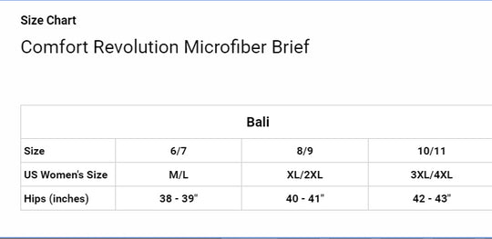 Bali Microfiber Solid Brief Panty