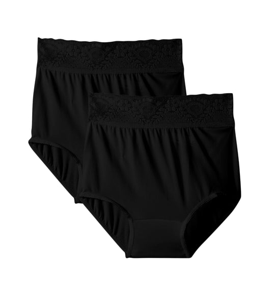 Bali Lacy Skamp Brief Panty-Pack