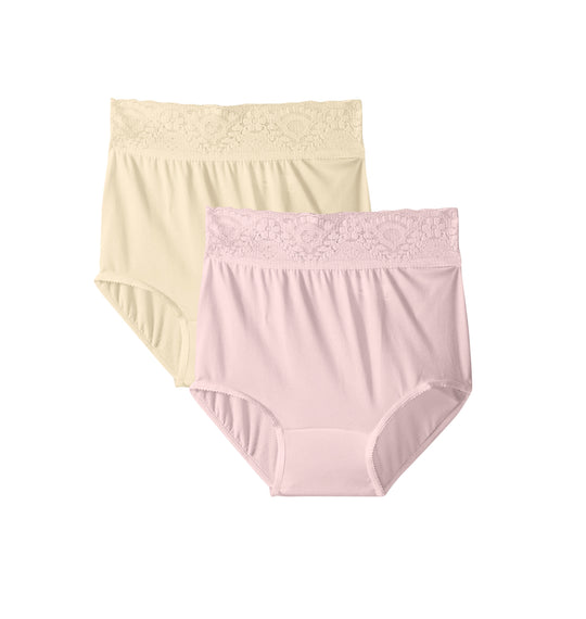 Bali Lacy Skamp Brief Panty-Pack