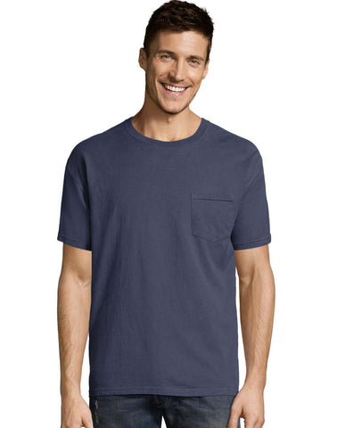 Hanes Mens ComfortWash Garment Dyed Short Sleeve Pocket Tee