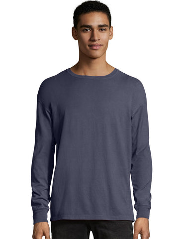 Hanes Mens ComfortWash Garment Dyed Long Sleeve Tee