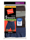 Hanes Men's TAGLESS Knit Boxers with ComfortSoft Waistband 5-Pack