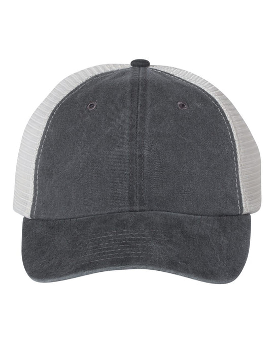 Sportsman Pigment-Dyed Trucker Cap, Adjustable, Texas Orange/Stone