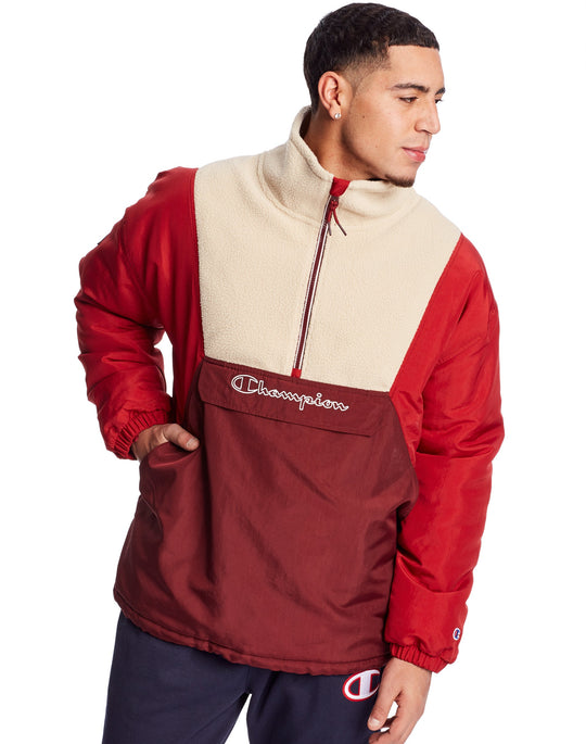 Champion Mens Stadium Anorak With Sherpa, L