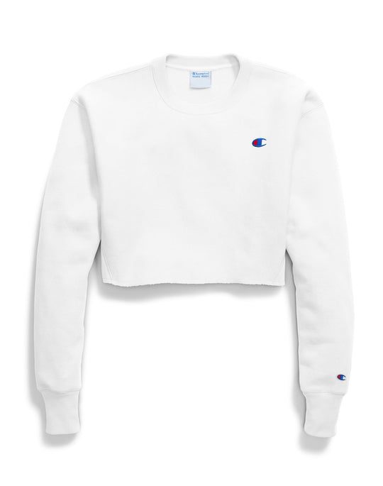 Champion Life Womens Reverse Weave Cropped Cut Off Crew-Mens Fit
