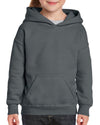 Gildan Youth Heavy Blend Hooded Sweatshirt, XS, Heather Sport Dark Navy