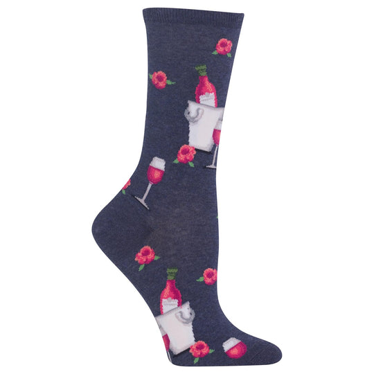 Hot Sox Womens Rose Wine Sock