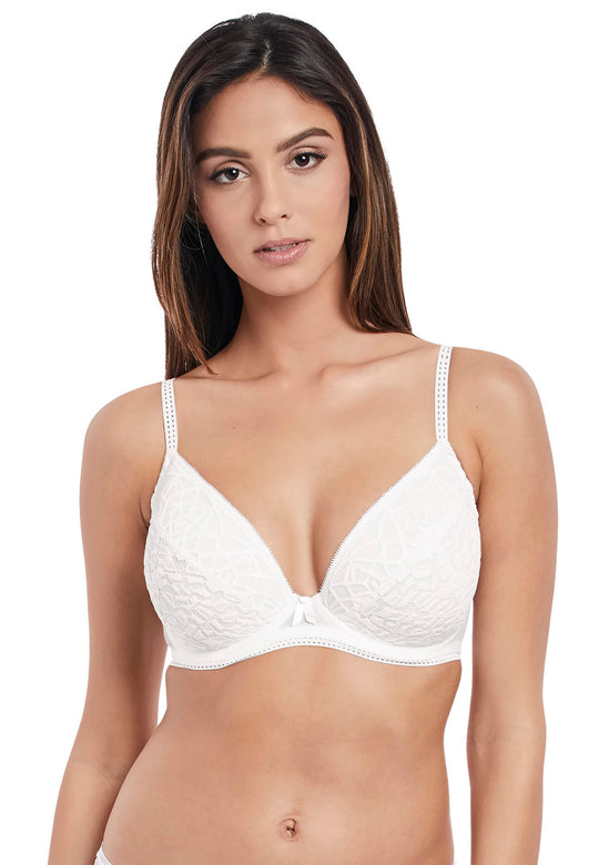 Freya Womens Soiree Lace Padded Plunge Bra