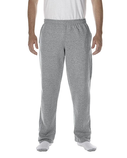 Gildan Mens Heavy Blend Open Bottom Sweatpants with Pockets, M, Black