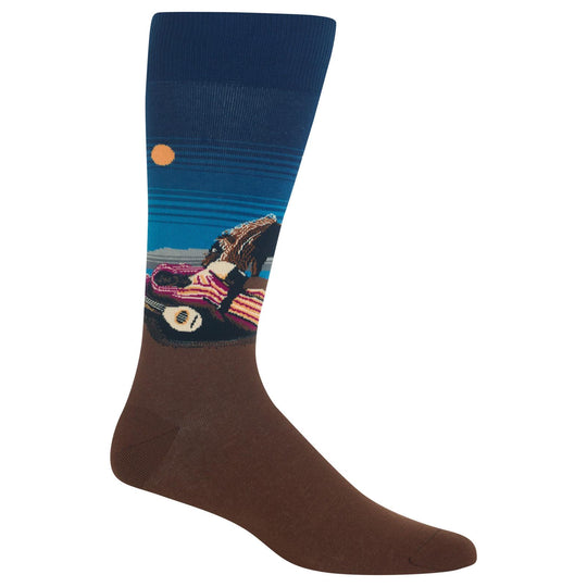 Hot Sox Mens Henri Rousseaus The Sleeping Gypsy Crew Socks