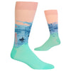 Hot Sox Mens Impression Sunrise Crew Socks