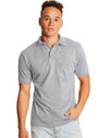 Hanes Mens CottonBlend® EcoSmart® Jersey Polo With Pocket 2-Pack