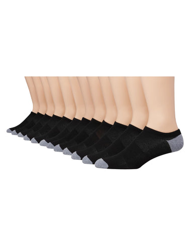 Hanes Mens FreshIQ X-Temp Super Low No Show Socks 12-Pack