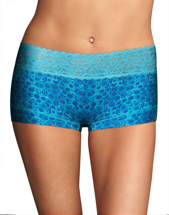 Maidenform Women`s Cotton Dream Boyshort with Lace