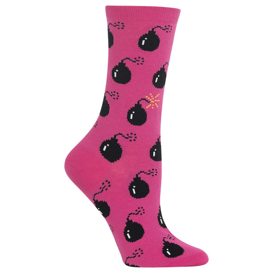 Hot Sox Womens Time Bombs Crew Socks