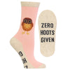 Hot Sox Womens Zero Hoots Given Crew Socks, Womens Shoe Size 4-10.5, Blush