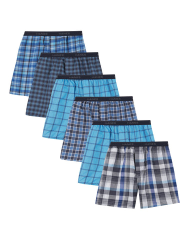 Hanes Men's Cool Comfort® Woven Boxers 6-Pack