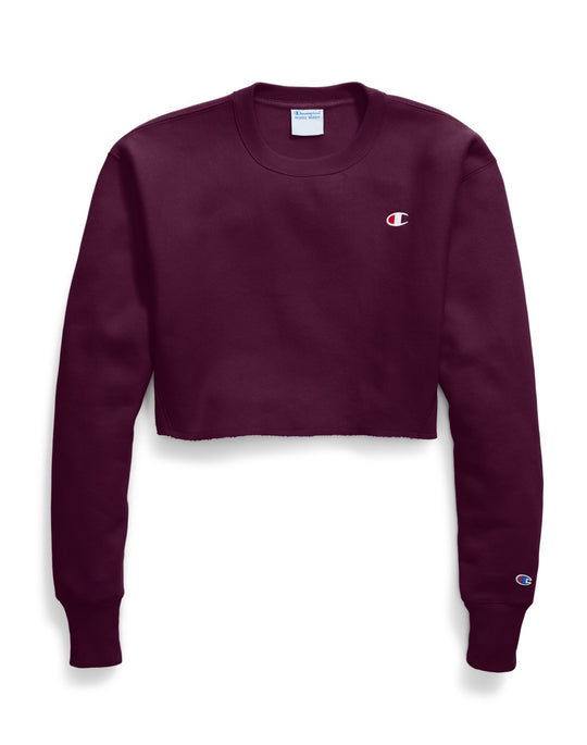 Champion Life Womens Reverse Weave Cropped Cut Off Crew-Mens Fit